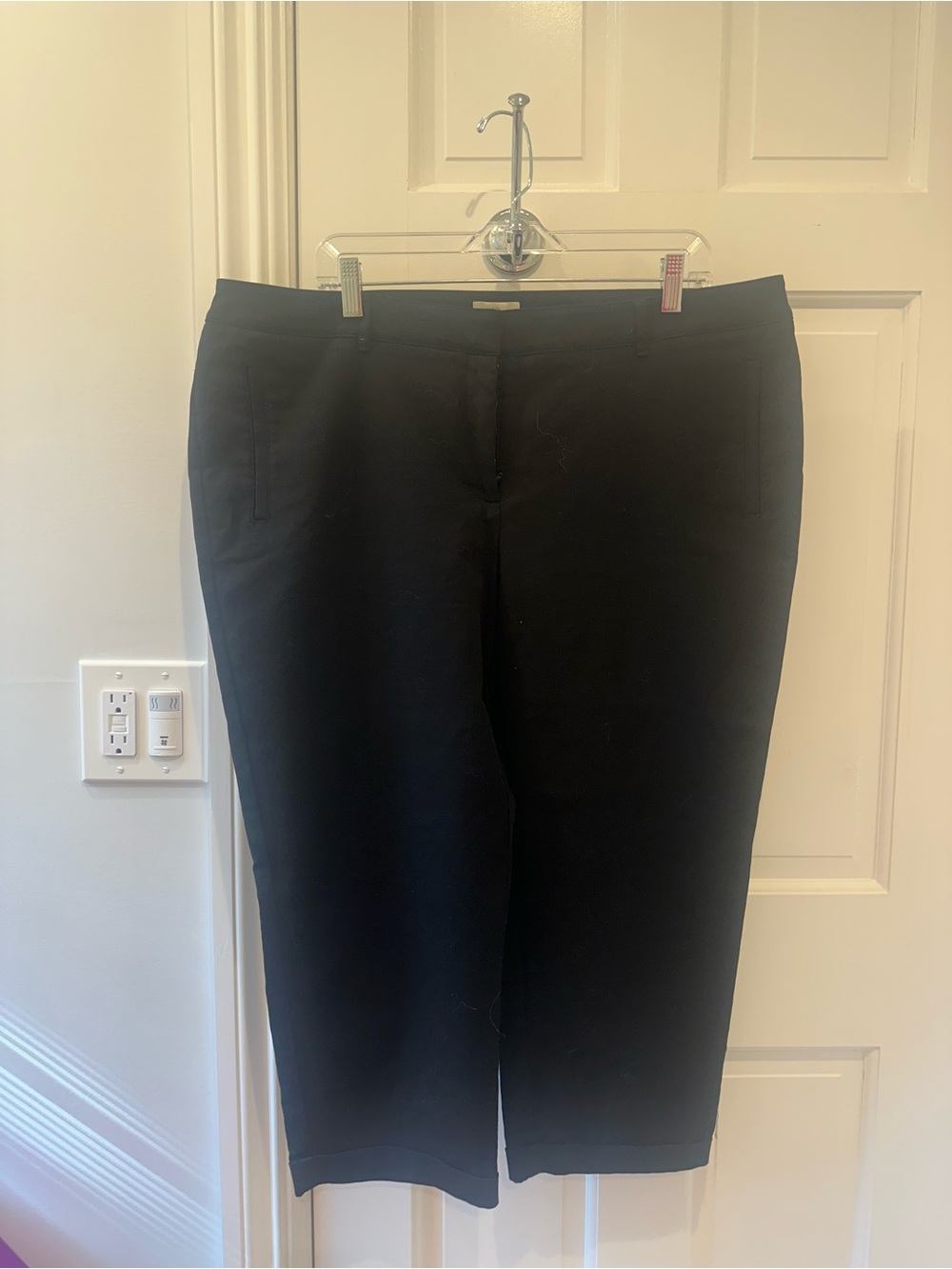 Black Cropped Dress Pants